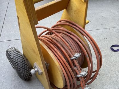 Zip Line Kit with roughly 200 feet of 1/2” wire rope