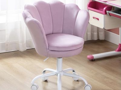 (2) NEW- Kids Velvet Swivel Chair (Light Purple)