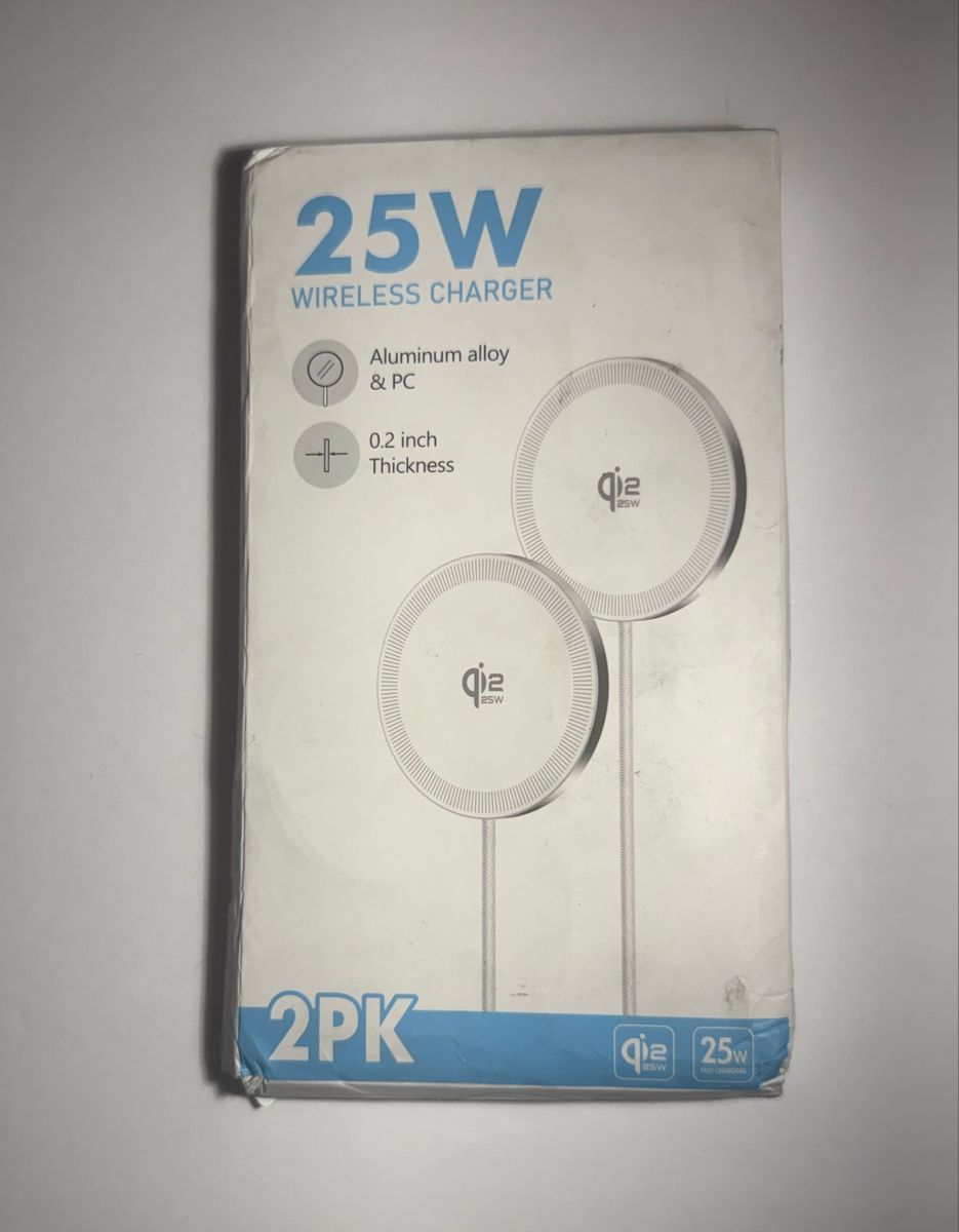 Brand New 2-Pack 25W Magnetic Wireless Chargers (MagSafe Compatible) - White