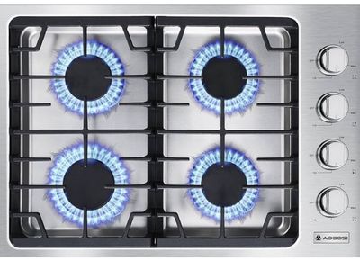 AAOBOSI 30 inch Gas Cooktop, Gas Stove Top with 46,000 BTUs 4 Burners NG/LPG Convertible,Propane Cooktops