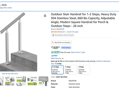 Stainless Steel hand rail with all hardware