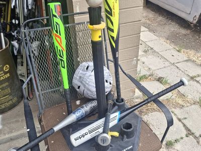 tee ball base ball 5x 25inch bats stand helmet all$50