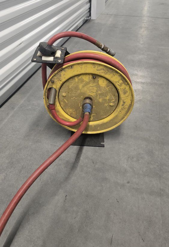 Heavy-Duty Retractable Air Hose Reel - Industrial Grade, Wall Mountable (asking price o.b.o.)