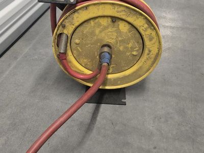 Heavy-Duty Retractable Air Hose Reel - Industrial Grade, Wall Mountable (asking price o.b.o.)