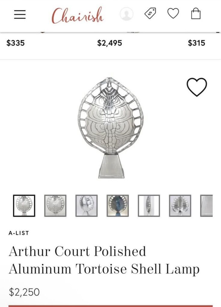 Arthur Court tortoiseshell Rare MCM Lamp