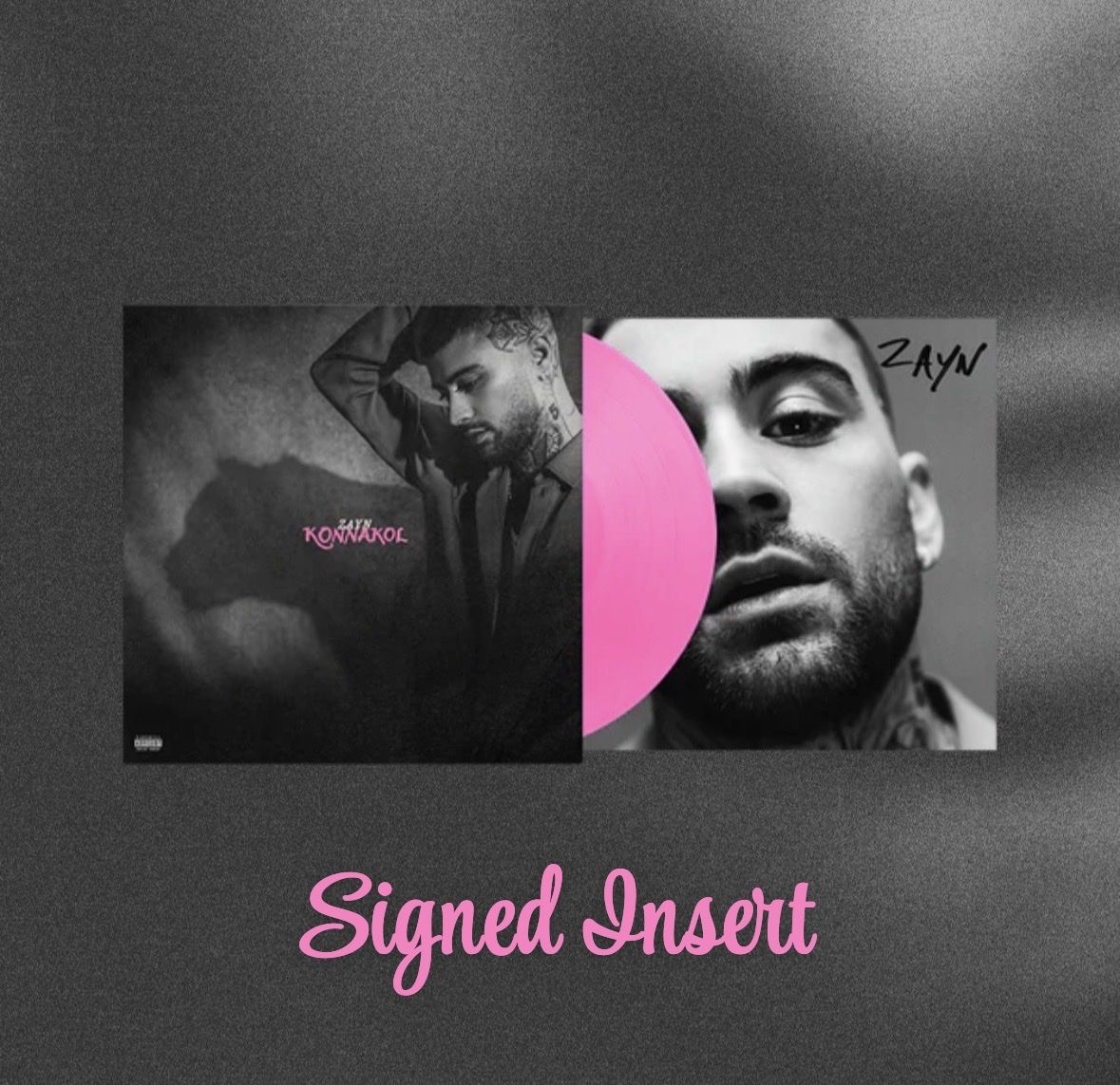 ZAYN-SIGNED KONNAKOL-Las Vegas Pink Vinyl-Art Card