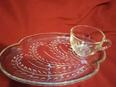 Glass Snack Sets - Vintage