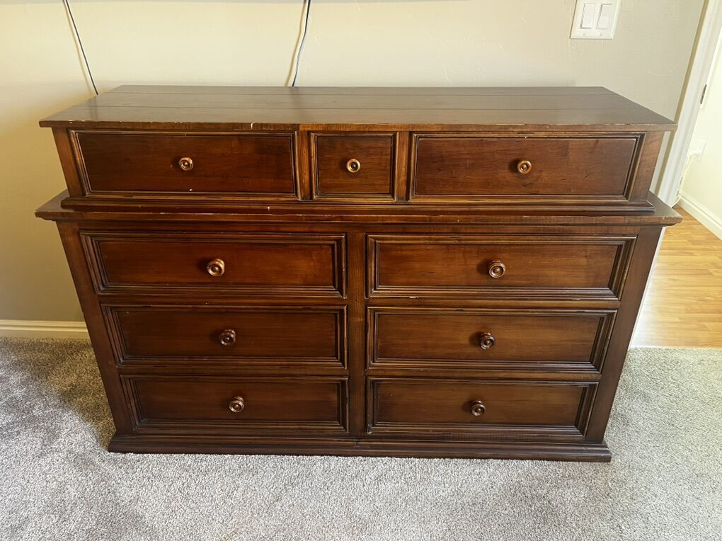 Ethan Allen Solid Wood 2 Piece Dresser