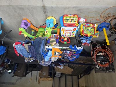 boy clothes, toys, carriers, etc