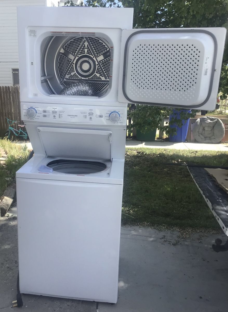 LIKE NEW FRIGIDAIRE STACKABLE WASHER AND DRYER DELIVERY AVAILABLE