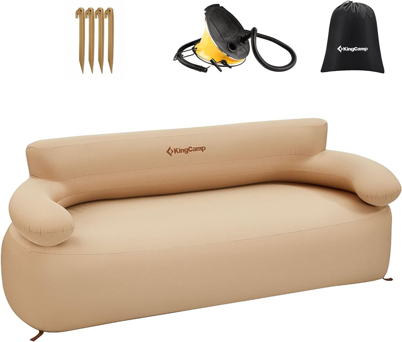 KingCamp 2-Person Inflatable Sofa with Pump & Accessories Set 1806538 #97906