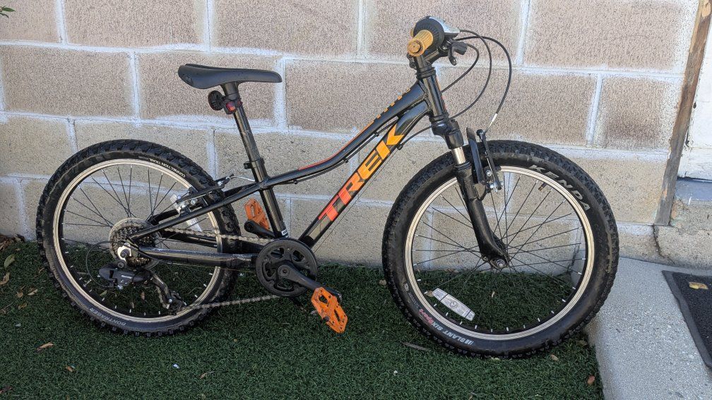 Trek Precaliber 20 Kids Mountain Bike Black Orange 20 Inch Wheels