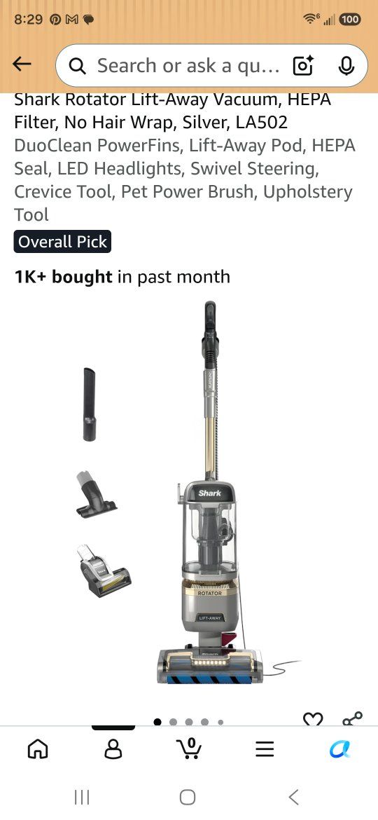 Shark LA502 Upright Vacuum Cleaner