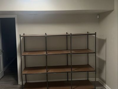 Sturdy industrial pipe shelving unit