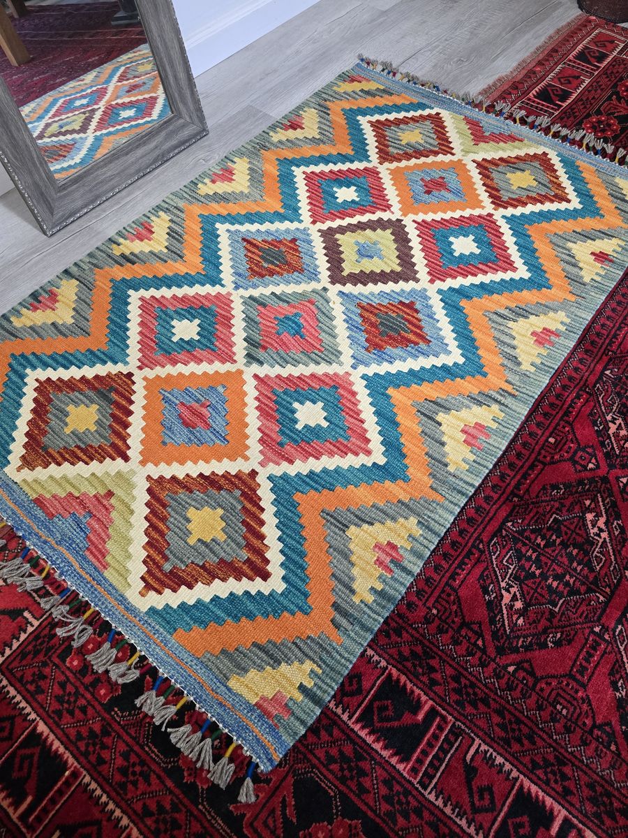 ~3x4 NEW Handknotted Kilim Wool Rug