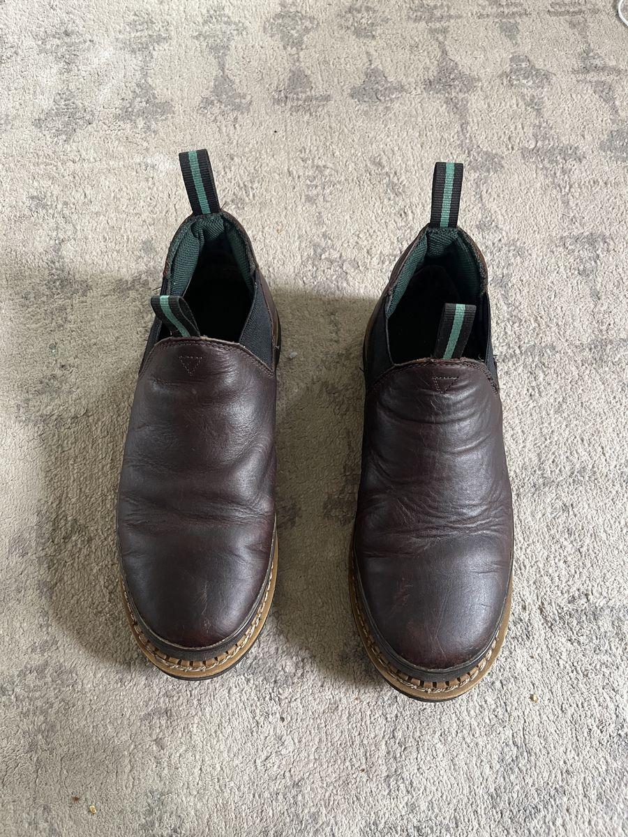Georgia Romeo Boots - Men's USA 12W Brown Leather Slip-On Work Shoes