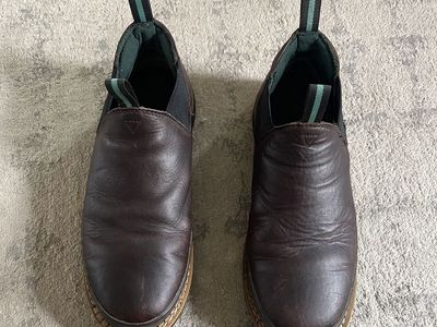 Georgia Romeo Boots - Men's USA 12W Brown Leather Slip-On Work Shoes