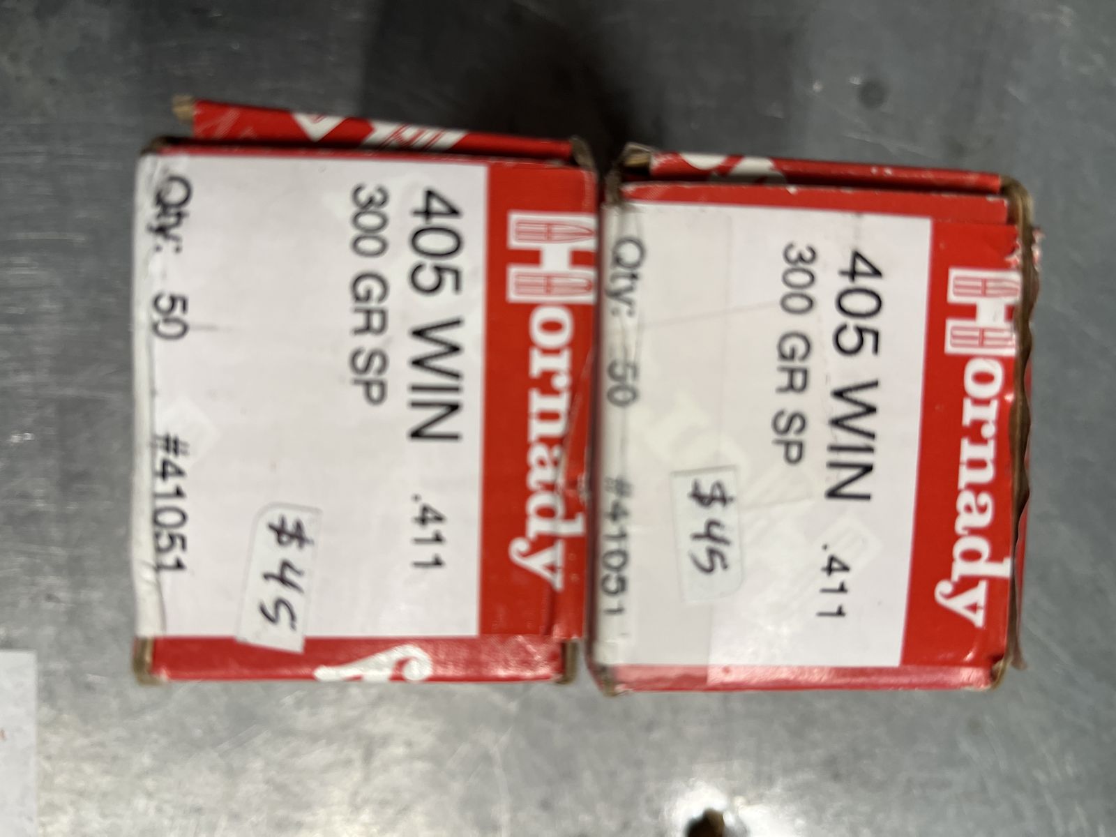 .411 405 Win Bullets.