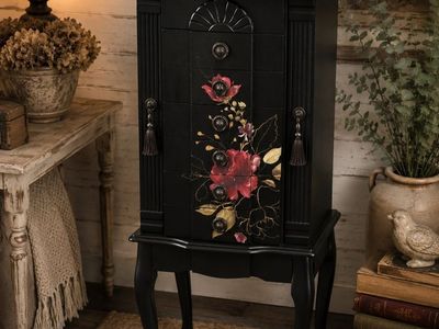 Beautiful Dark Rose Jewlery Armoire