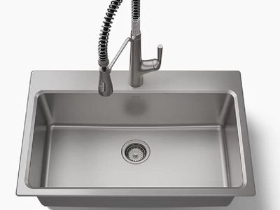 Kohler Provo Kitchen stainless steel Sink Pull Down Faucet combo -new in box