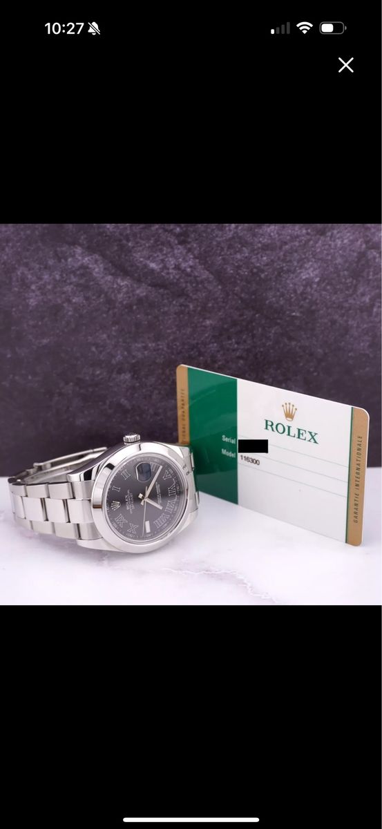Rolex Date Just 41 MM Black Roman dial