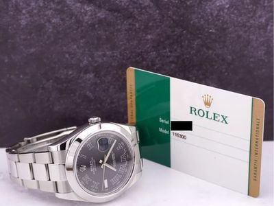 Rolex Date Just 41 MM Black Roman dial