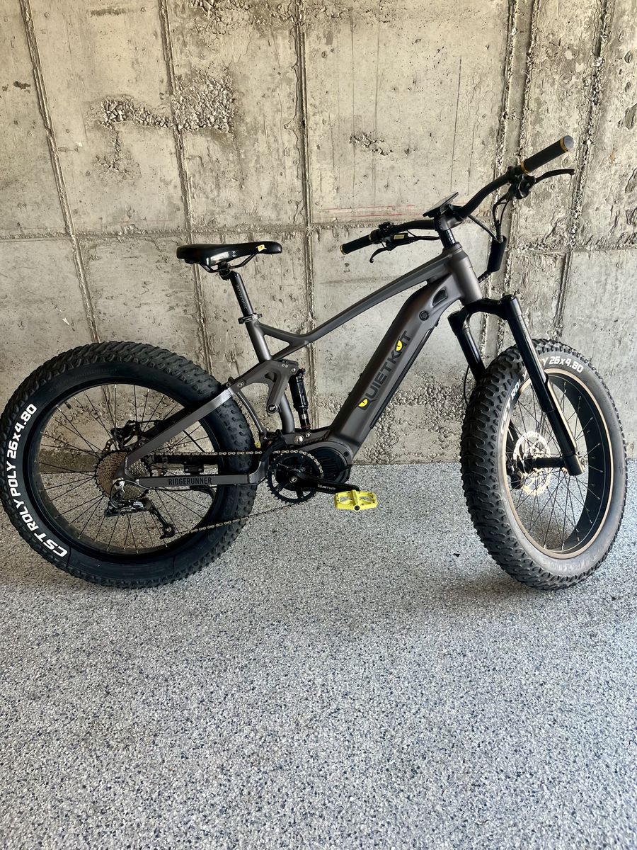 Fat tire full suspension e-bike