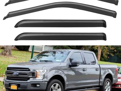 Window Visors Rain Guards for 2015-2025 Ford F150 SuperCrew, Out-Channel Sun Rain Shades Window Vent