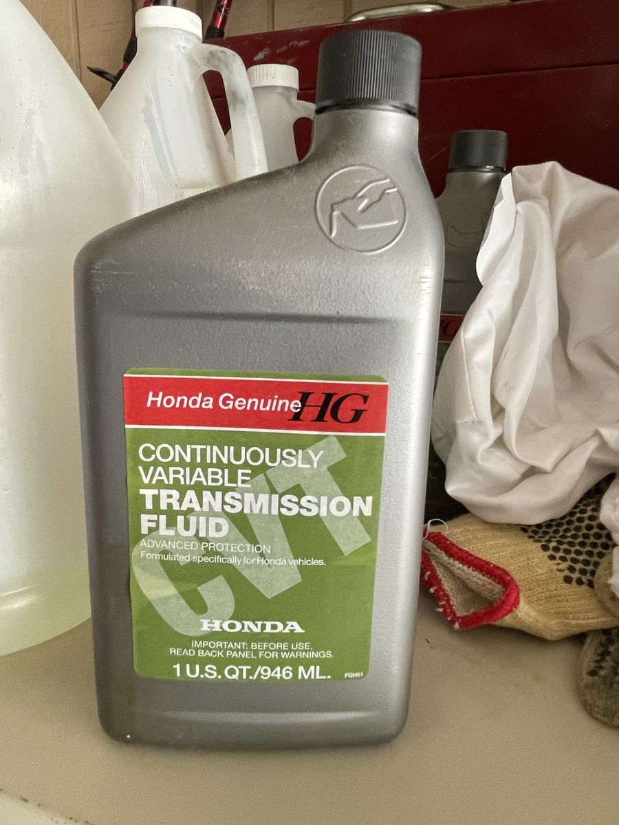 4 quarts of Honda Continuously Variable Transmission Fluid (CVT)