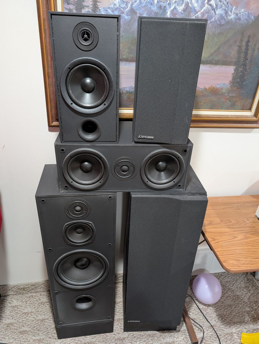 Vintage Mitsubishi Surround Sound System – Complete Matching Set