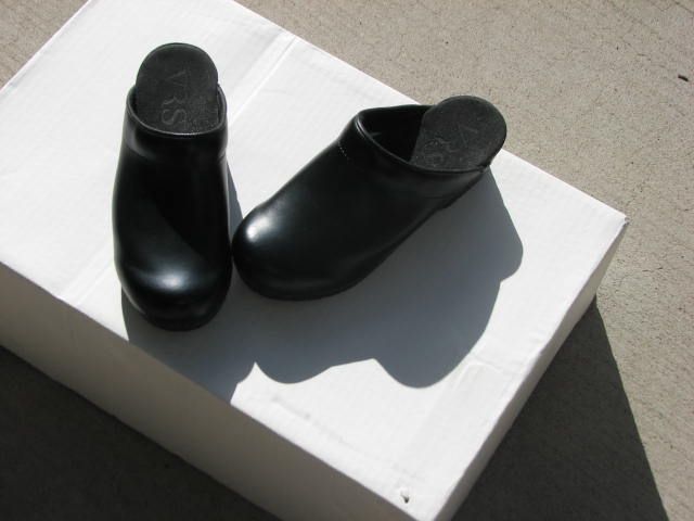 DANISH CLOGS, 2 PAIR, BLACK