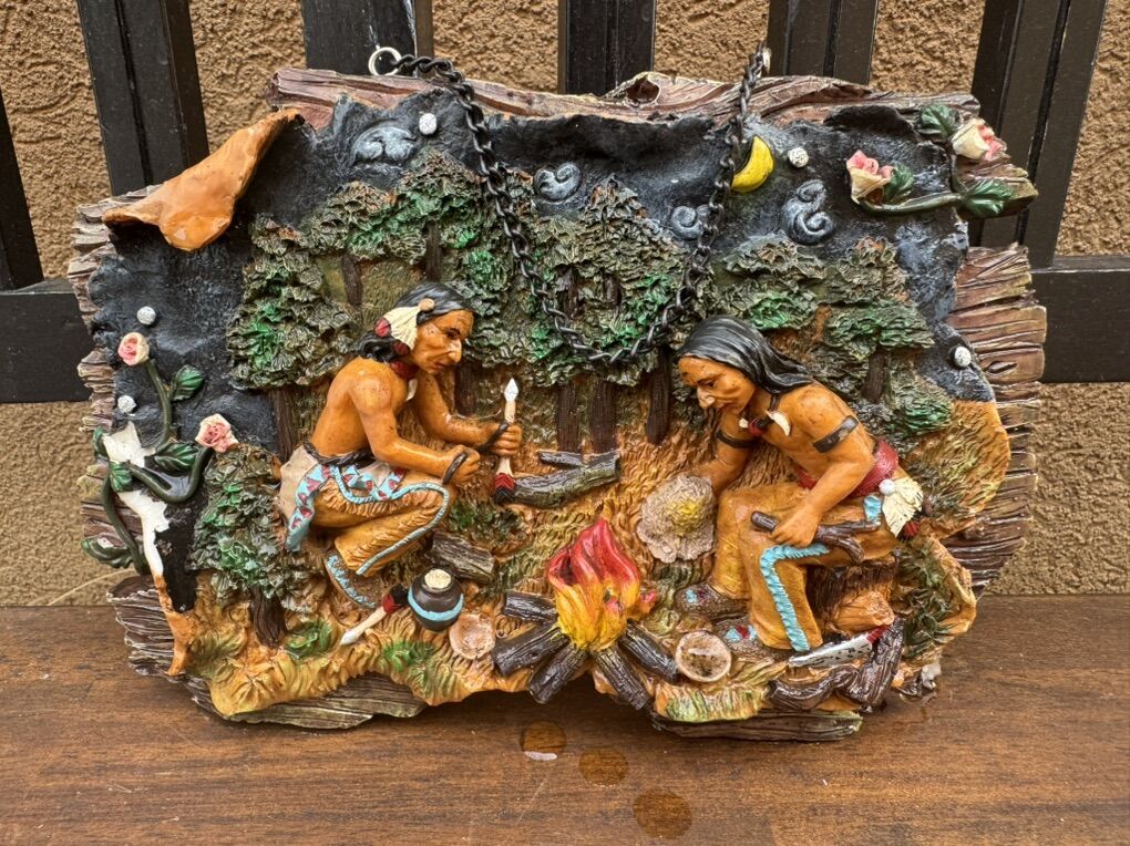 Decorative Piece Of Art, a Scene 2 Native American
