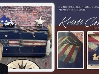 Custom America Flag Dresser by Renew the Past artist Kristi Corvin.