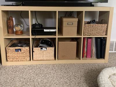 IKEA storage unit and tv stand