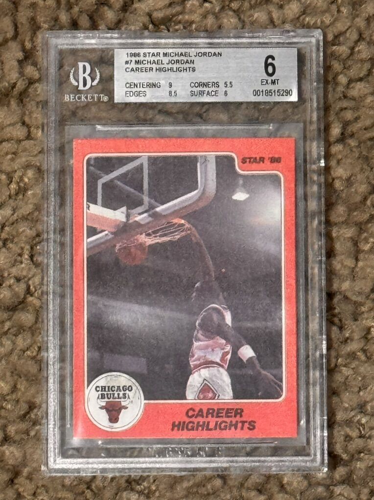 1986 Star Michael Jordan #7 BGS 6
