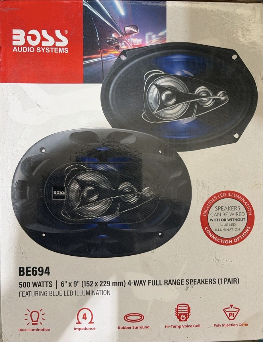 BOSS BE694 6x9 Car Speakers (Pair) – NEW
