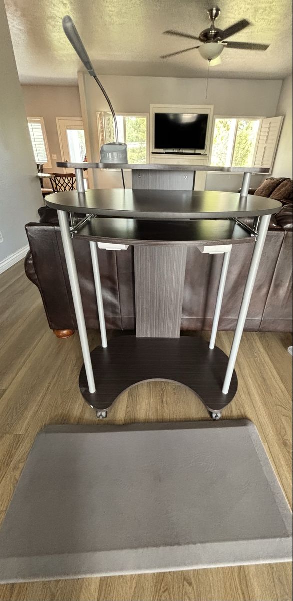 Stand up desk with accessories