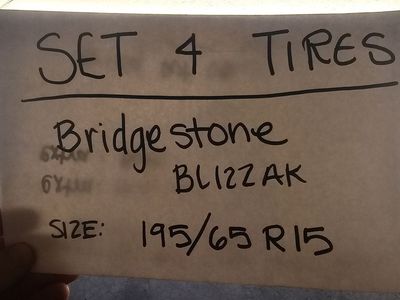 Set of 4 bridgestone blizzak tirea
