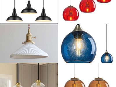 New- Assorted Modern & Vintage Style Pendant, Sconce, and Chandeliers, twin mattress, dining set, headboard, misc.