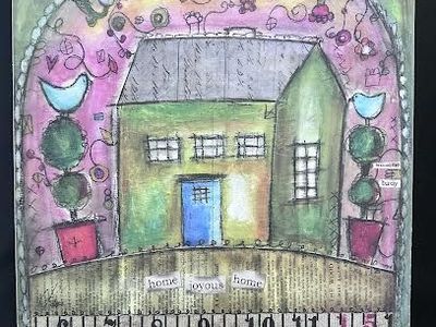 Joyful Nest “Home Joyous Home” Lisa Kaus Art 16x16x15