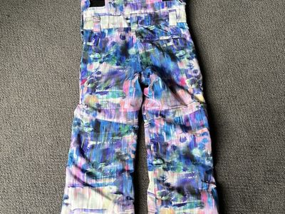 Boulder Gear Children’s Medium Ski Snow Bibs Colorful Abstract Pattern Winter Overalls