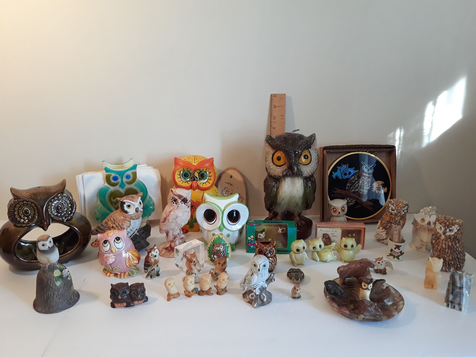 Large collection of vintage owls
