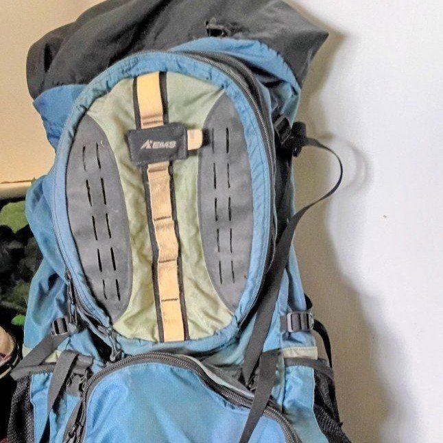EMS Summit 55L Backpack Blue Hiking Camping Travel