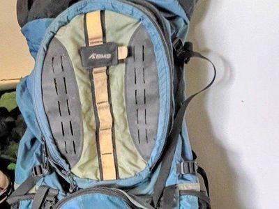 EMS Summit 55L Backpack Blue Hiking Camping Travel