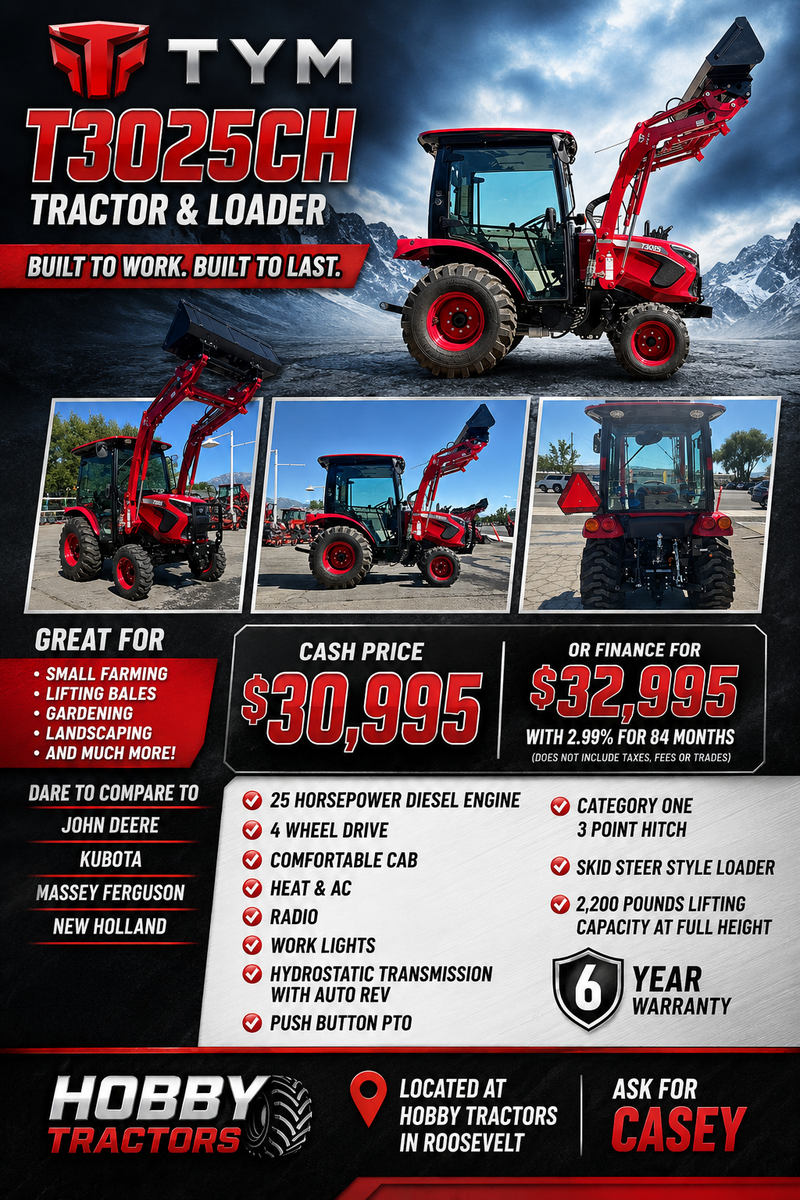 TYM 3025CH Tractor and Loader 