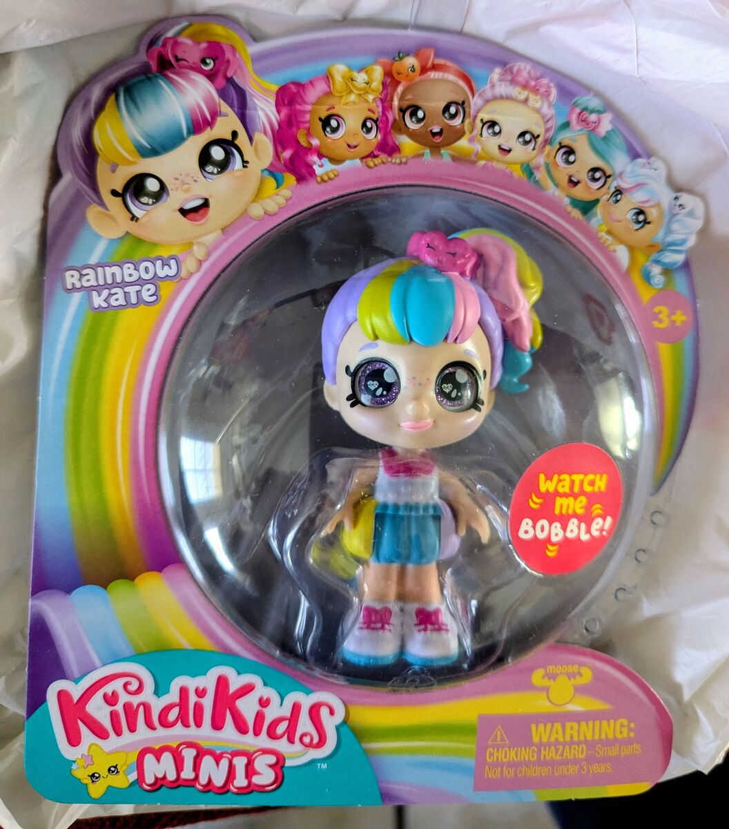 Kindi Kids Minis Bobble Doll 3.5" - *RAINBOW KATE* - New