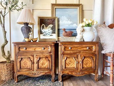*FREE DELIVERY* Vintage Drexel French Provincial Oak Nightstands