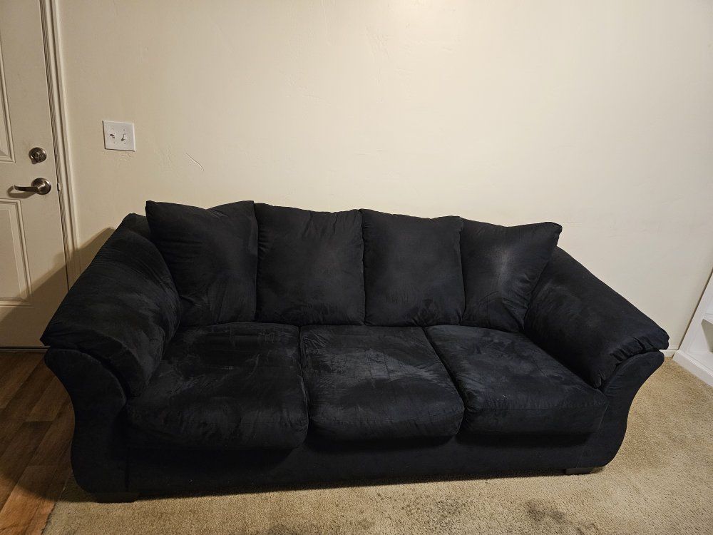 free black couch
