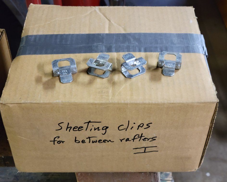 Sheeting Clips for Rafters - Silver Metal Clips, 1/2 inch, 66400, for Construction/Roofing