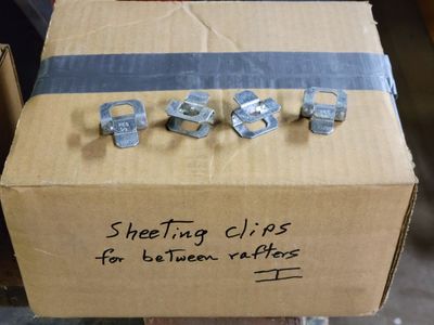 Sheeting Clips for Rafters - Silver Metal Clips, 1/2 inch, 66400, for Construction/Roofing